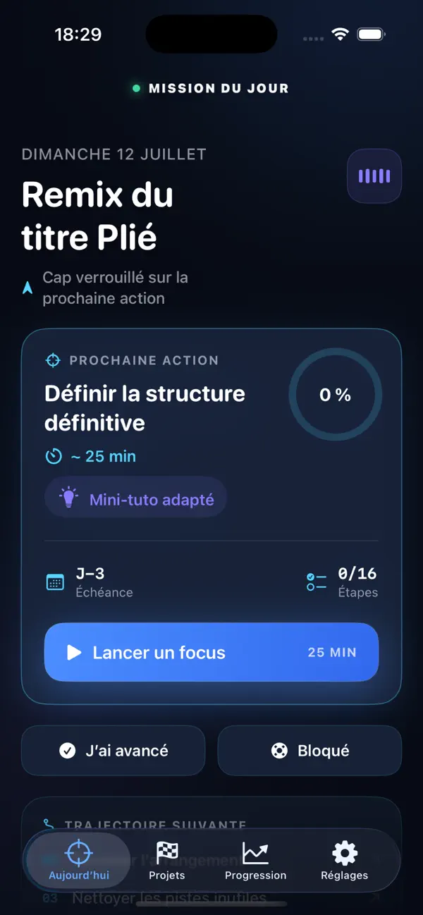 Mission du jour dans FinishPilot