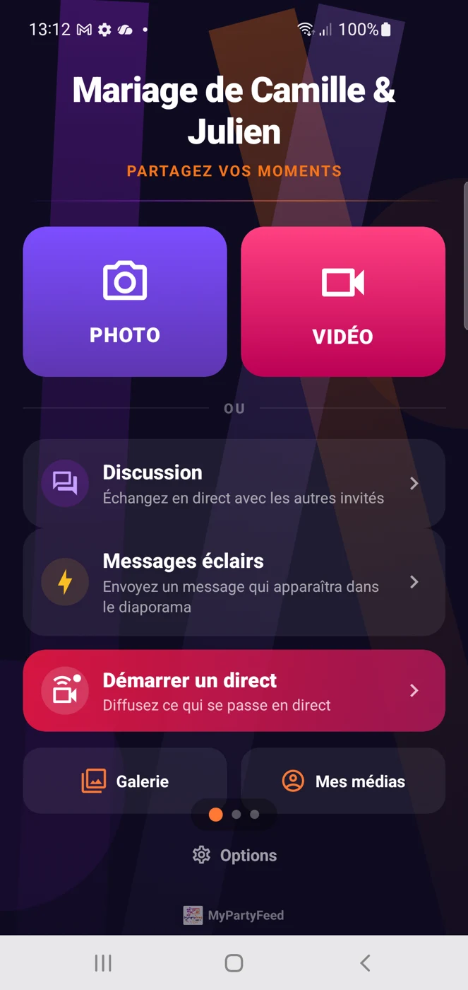 MyPartyFeed — Votre événement